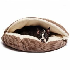Precious Tails Plush Corduroy Round Cave Home Pet Supplies