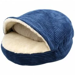 Precious Tails Plush Corduroy Round Cave Home Pet Supplies