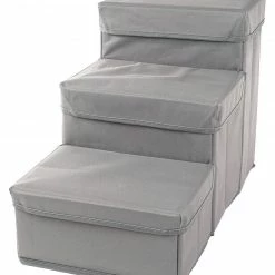 Precious Tails Padded 3-Step Foldable Pet Storage Steps Home Pet Supplies