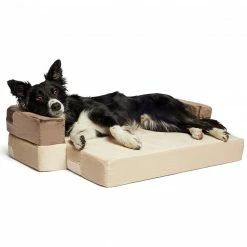 Precious Tails 2-in-1 Convertible Bolstered Pet Bed Home Pet Supplies