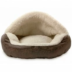 Precious Tails Vegan Leather Deep Dish Cave Pet Bed Home Pet Supplies