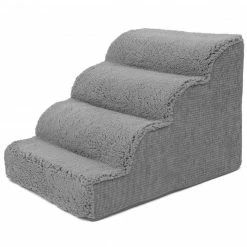 Precious Tails High Density Foam Scalloped Sherpa Top 4 Steps Home Pet Supplies