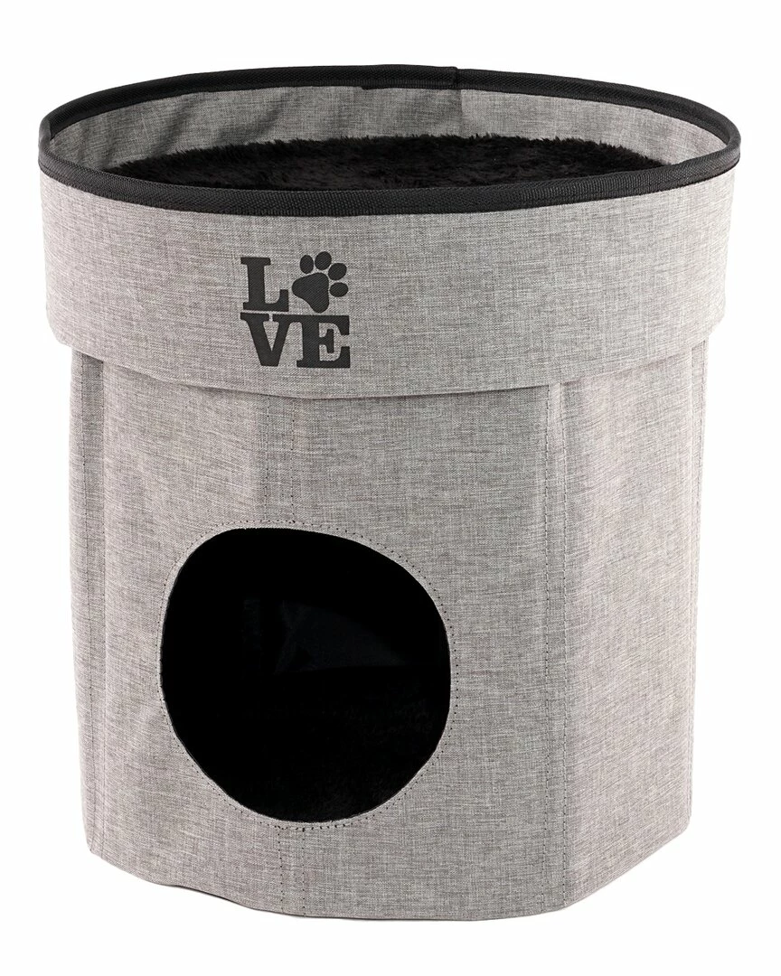 Precious Tails Linen Cat Cave With Storage Home Pet Supplies 3 Precious Tails Linen Cat Cave With Storage Home Pet Supplies
