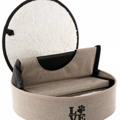 Alternative view of Precious Tails Linen Cat Cave With Storage Home Pet Supplies