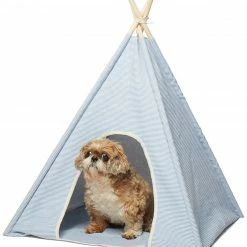 Alternative view of Precious Tails Ticking Stripe Pet Teepee Home Pet Supplies