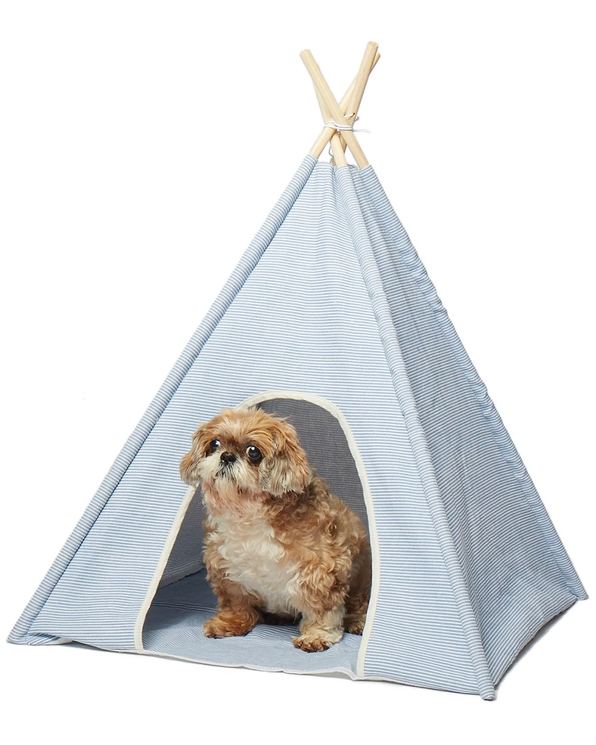 Precious Tails Ticking Stripe Pet Teepee Home Pet Supplies 4 Precious Tails Ticking Stripe Pet Teepee Home Pet Supplies - Image 2