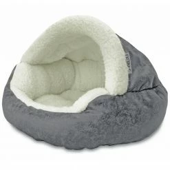 Precious Tails Vegan Leather Deep Dish Cave Pet Bed Home Pet Supplies