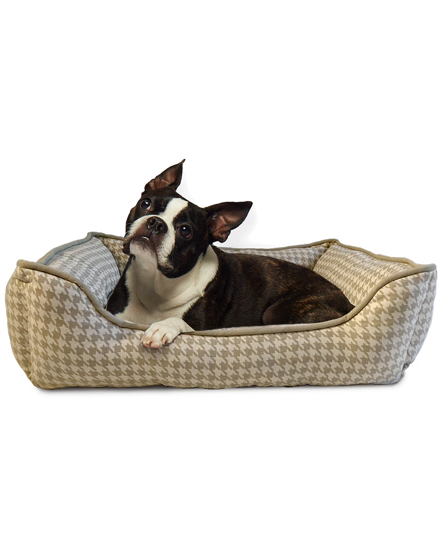 Precious Tails Canvas Houndstooth Cuddler - Medium Home Pet Supplies 3 Precious Tails Canvas Houndstooth Cuddler - Medium Home Pet Supplies