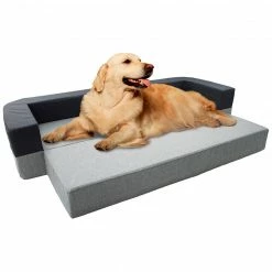 Precious Tails Water Resistant 2-In-1 Convertible Orthopedic Bolster Pet Bed Home Pet Supplies