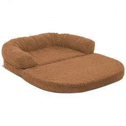 Precious Tails Orthopedic Bolstered Fold Out Round Chaise Dog Bed Home Pet Supplies