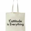 Precious Tails " Everyday Is Caturday" Canvas Tote Bag Home Pet Supplies -Precious Tails shop 3050606952 RLLZ 1