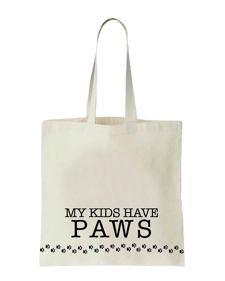 Precious Tails "My Kids Have Paws" Canvas Tote Bag Home Pet Supplies 3 Precious Tails "My Kids Have Paws" Canvas Tote Bag Home Pet Supplies