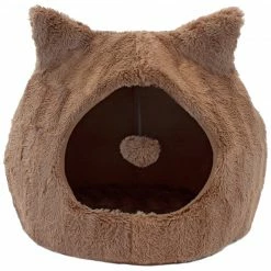 Precious Tails Faux Fur Cat Ears Dome Home Pet Supplies