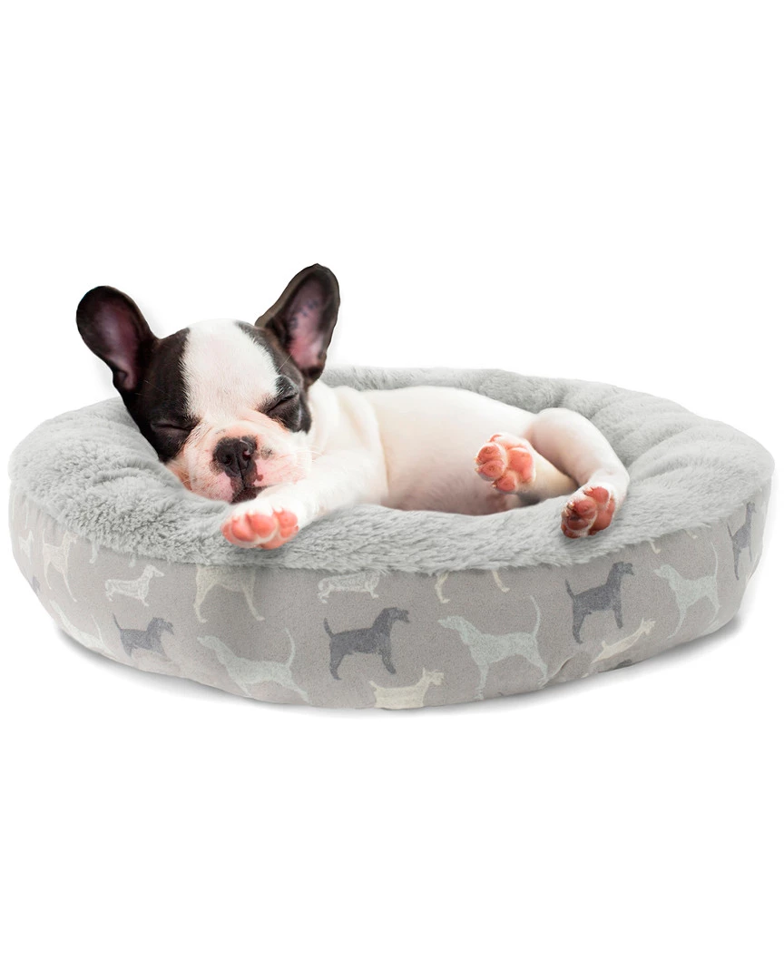 Precious Tails Dogs Pattern Donut Bed - Small Home Pet Supplies 3 Precious Tails Dogs Pattern Donut Bed - Small Home Pet Supplies