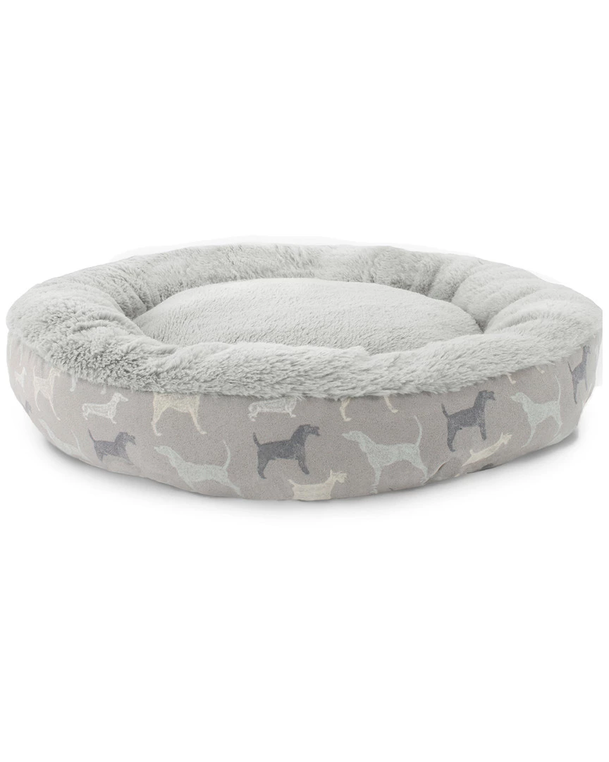 Precious Tails Dogs Pattern Donut Bed - Medium Home Pet Supplies