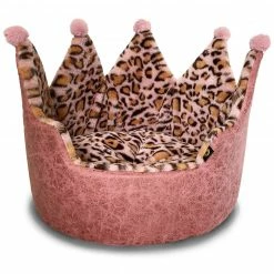 Precious Tails Leopard Crown Bed Home Pet Supplies