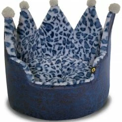 Precious Tails Leopard Crown Bed Home Pet Supplies