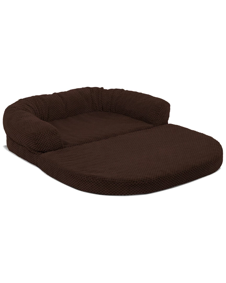 Precious Tails Orthopedic Bolstered Fold Out Round Chaise Dog Bed Home Pet Supplies 6 Precious Tails Orthopedic Bolstered Fold Out Round Chaise Dog Bed Home Pet Supplies - Image 4