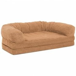 Precious Tails Orthopedic Bolstered Fold Out Round Chaise Dog Bed Home Pet Supplies