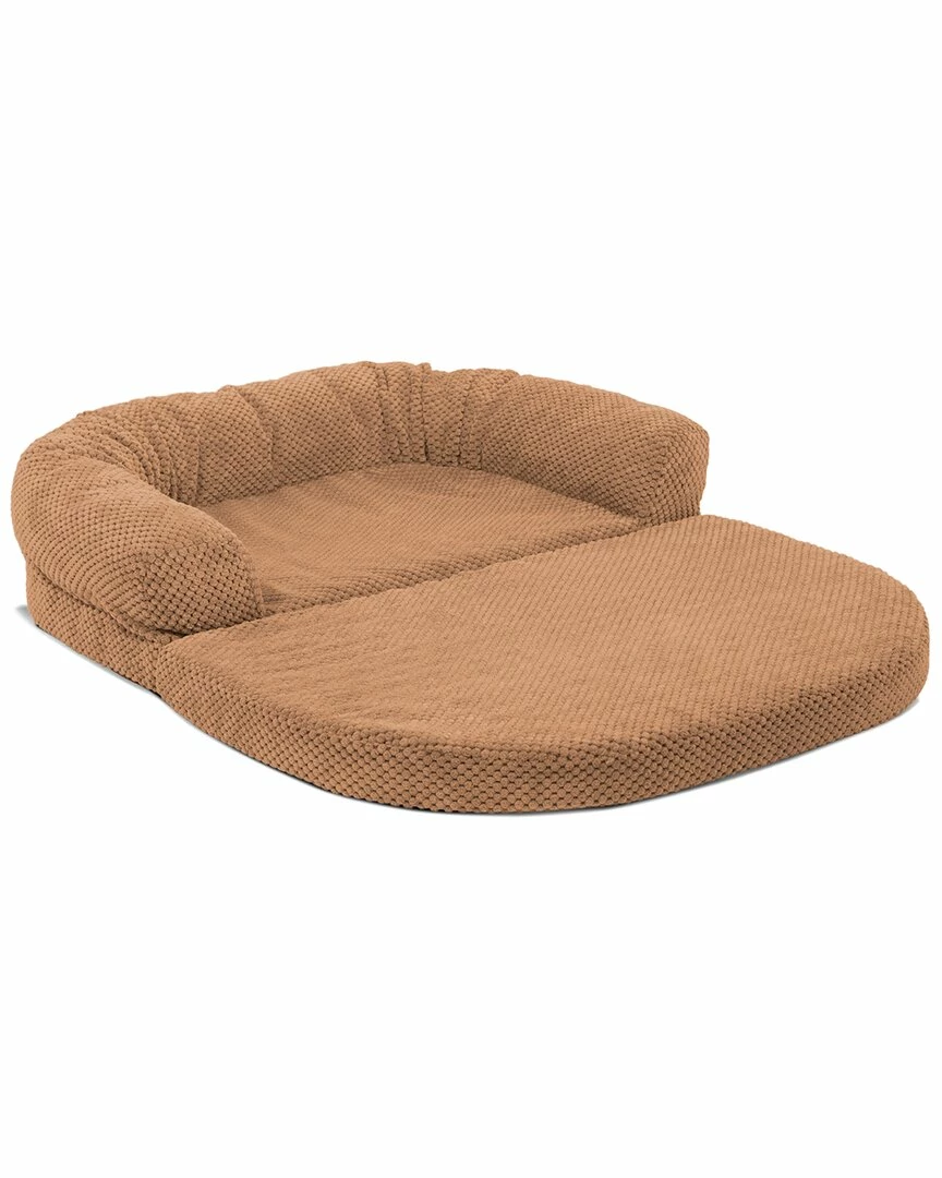 Precious Tails Orthopedic Bolstered Fold Out Round Chaise Dog Bed Home Pet Supplies 4 Precious Tails Orthopedic Bolstered Fold Out Round Chaise Dog Bed Home Pet Supplies - Image 2