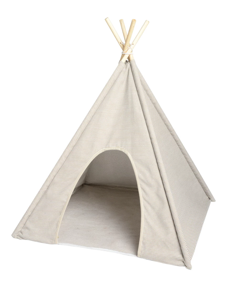 Precious Tails Ticking Stripe Pet Tee Pee Home Pet Supplies 3 Precious Tails Ticking Stripe Pet Tee Pee Home Pet Supplies