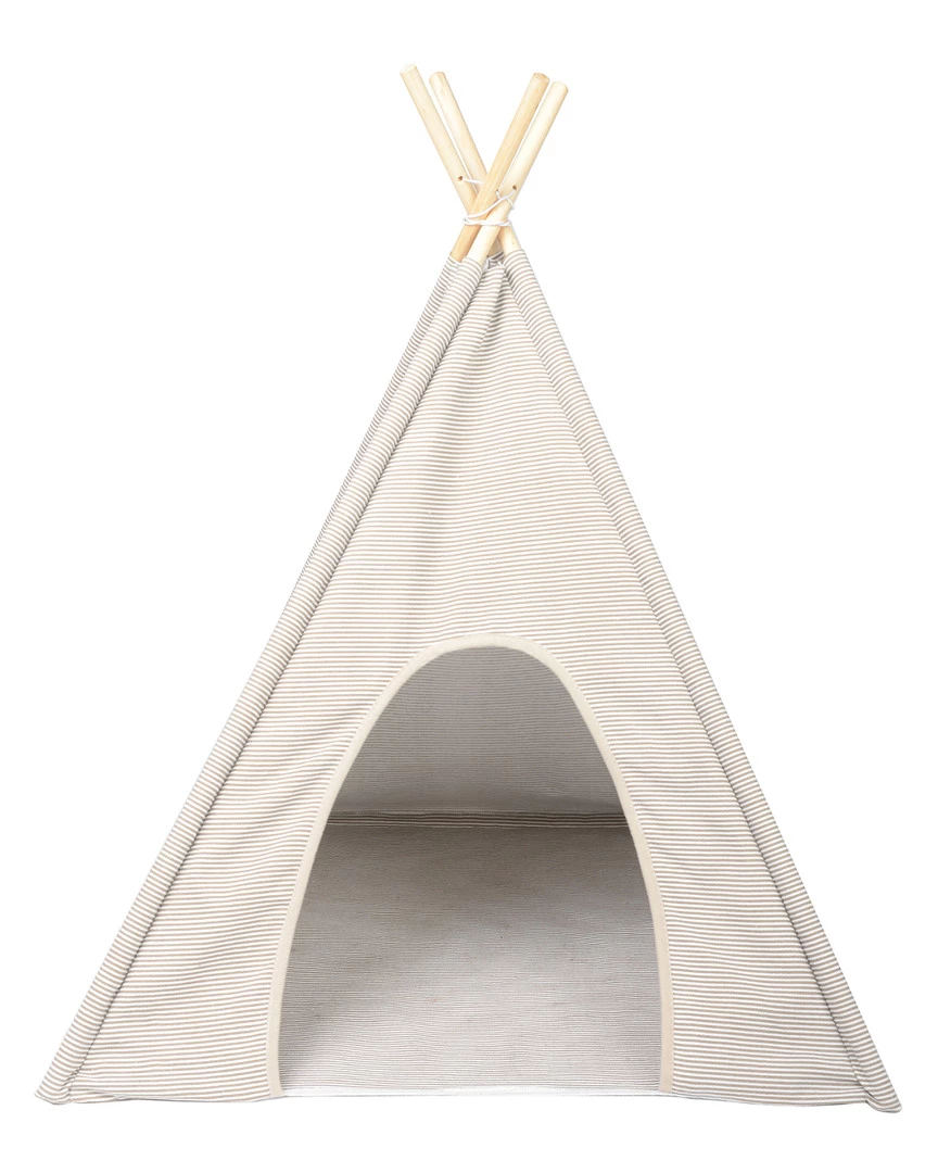 Precious Tails Ticking Stripe Pet Tee Pee Home Pet Supplies 5 Precious Tails Ticking Stripe Pet Tee Pee Home Pet Supplies - Image 3