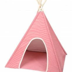 Precious Tails Ticking Stripe Pet Tee Pee Home Pet Supplies