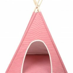 Alternative view of Precious Tails Ticking Stripe Pet Tee Pee Home Pet Supplies