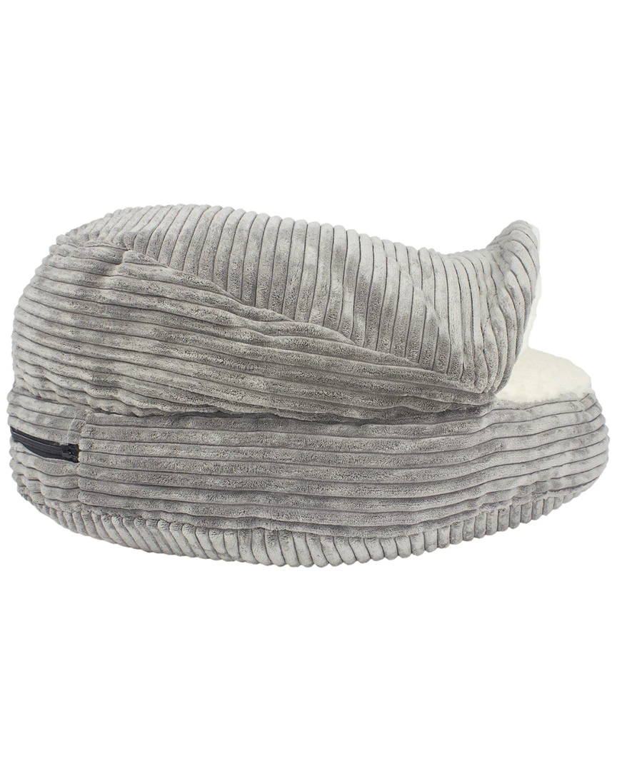 Precious Tails Plush Corduroy & Sherpa-Lined Pet Cave Bed Home Pet Supplies 4 Precious Tails Plush Corduroy & Sherpa-Lined Pet Cave Bed Home Pet Supplies - Image 2