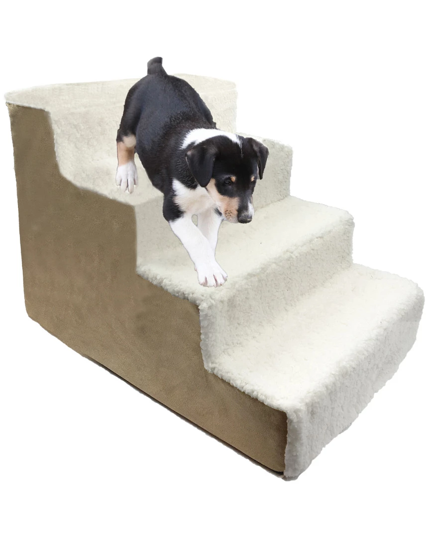 Precious Tails Sherpa Top High Density Foam Stairs Home Pet Supplies 4 Precious Tails Sherpa Top High Density Foam Stairs Home Pet Supplies - Image 2