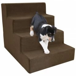 Precious Tails 4 Step Portable Pet Stairs By Home Base Pet Supplies