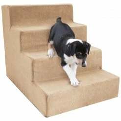 Precious Tails 4-Step Portable Pet Stairs By Home Base Pet Supplies
