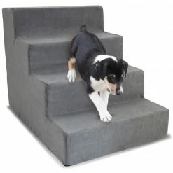 Precious Tails 4-Step Portable Pet Stairs Home Pet Supplies