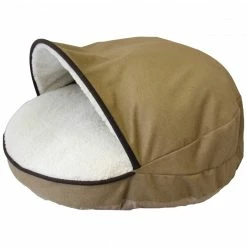 Alternative view of Precious Tails Felt Round Cave Hamburger Pet Bed Home Pet Supplies