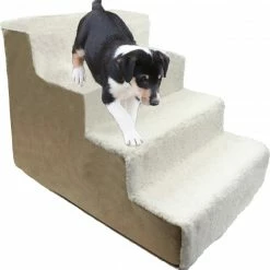 Precious Tails 4 Step Portable Pet Stairs By Home Base Pet Supplies