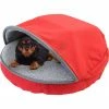 Precious Tails Round Cave Hamburger Pet Bed With Sherpa Interior Home Pet Supplies -Precious Tails shop 7012178619 RLLZ 1