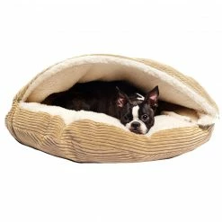 Precious Tails Plush Corduroy Round Cave Home Pet Supplies