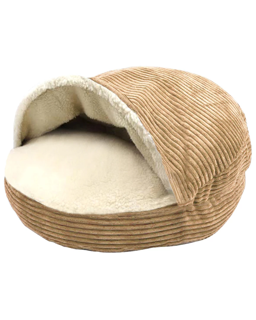 Precious Tails Plush Corduroy Round Cave Home Pet Supplies 4 Precious Tails Plush Corduroy Round Cave Home Pet Supplies - Image 2